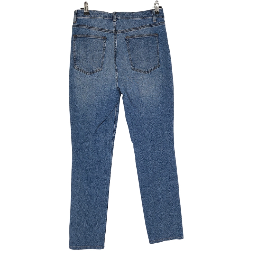 Talbots Flawless Straight Leg Jeans High Rise Medium Wash Denim 10 - Picture 2 of 4